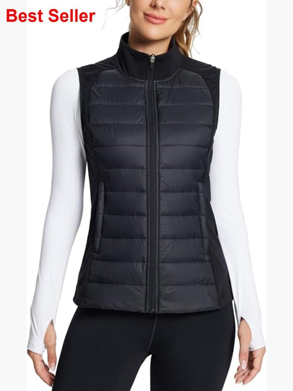 Lightweight Warm Puffer Vest Sleeveless Quilted Water Resistant Jacket
